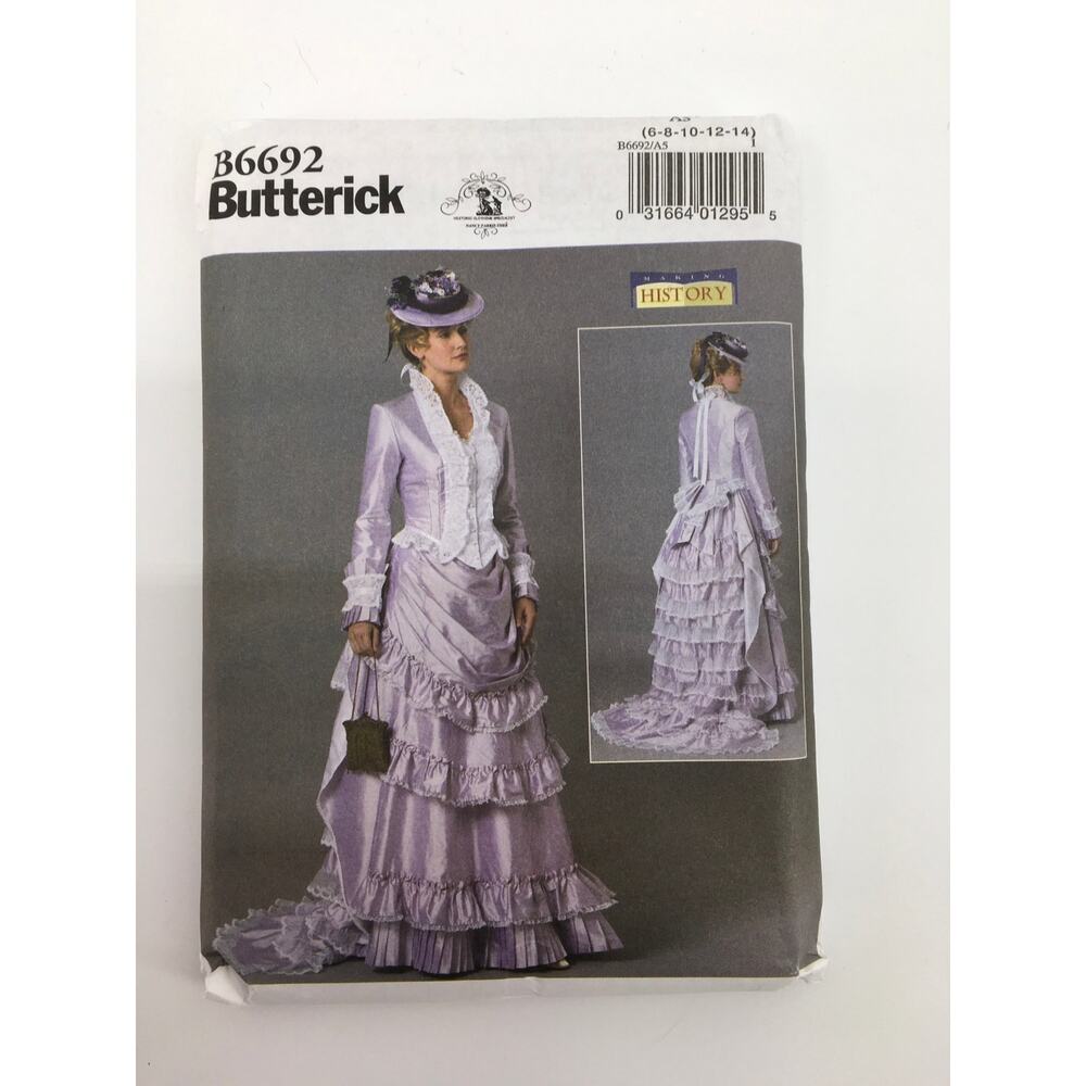 Butterick Sewing Pattern B6692 Making History Victorian Walking Suit 6-14 UNCUT